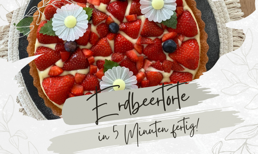 Erdbeerkuchen einfach & schnell – so gelingt er in 5 Minuten!